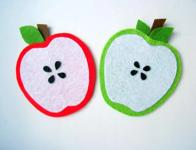 Аплікація фруктів, овочів з тканини