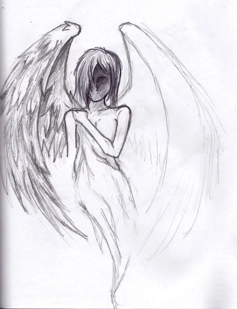 Як намалювати олівцем ангела