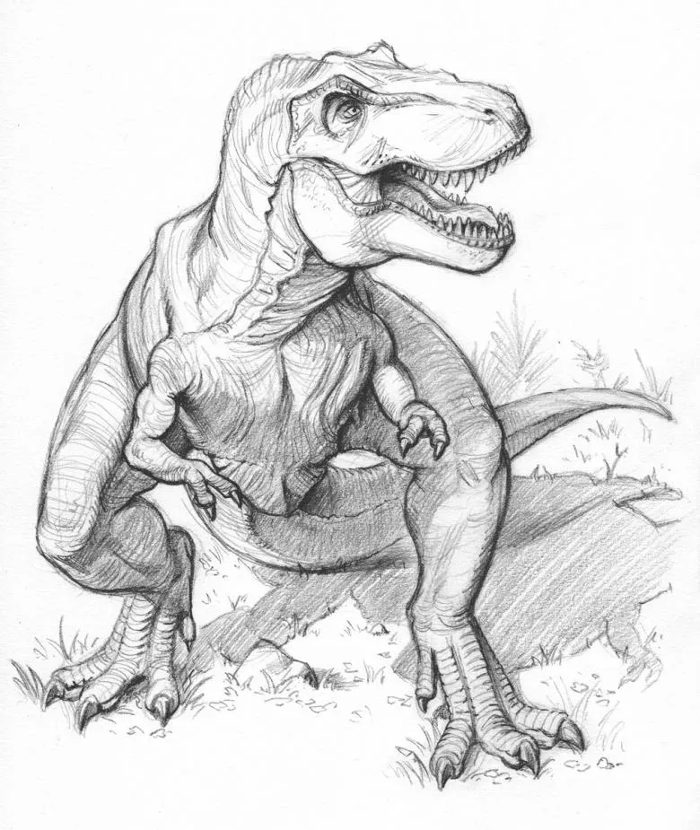 Намальований динозавр 