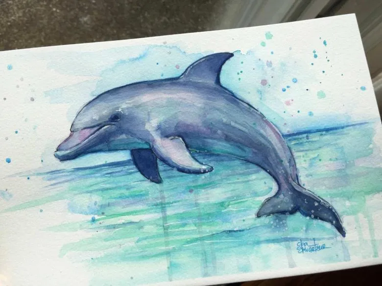 Намальований дельфін 