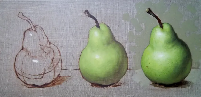 Як намалювати фрукти поетапно олівцем