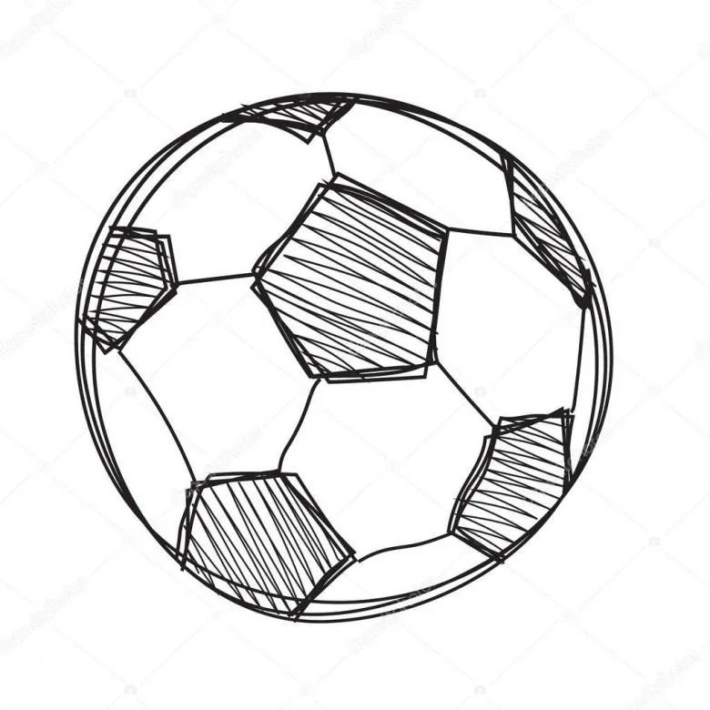 Намальований футбольний м'яч 