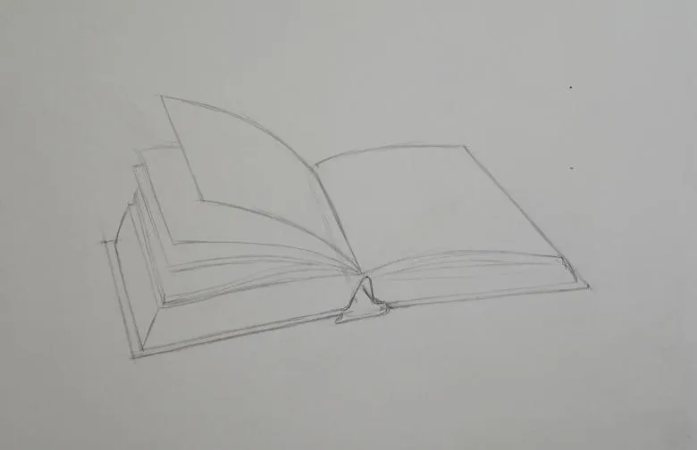 Книга намальована олівцем 