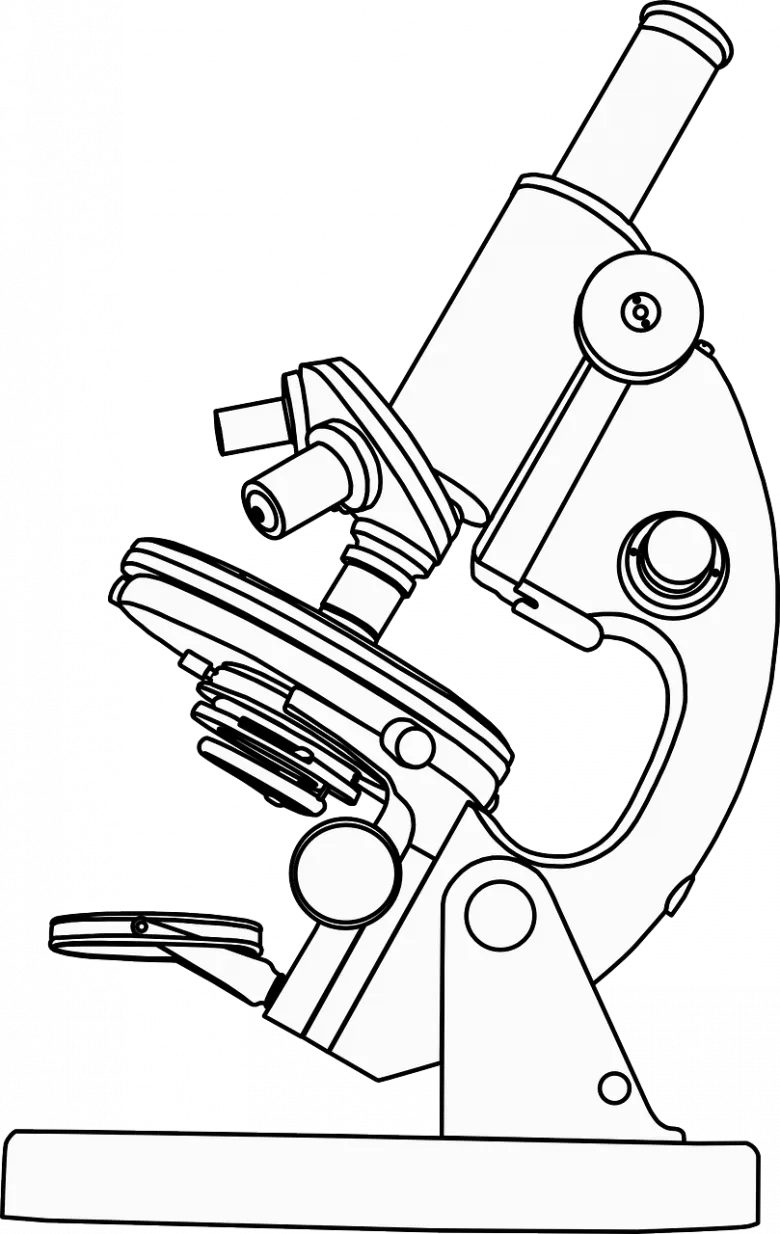 Намальований мікроскоп 