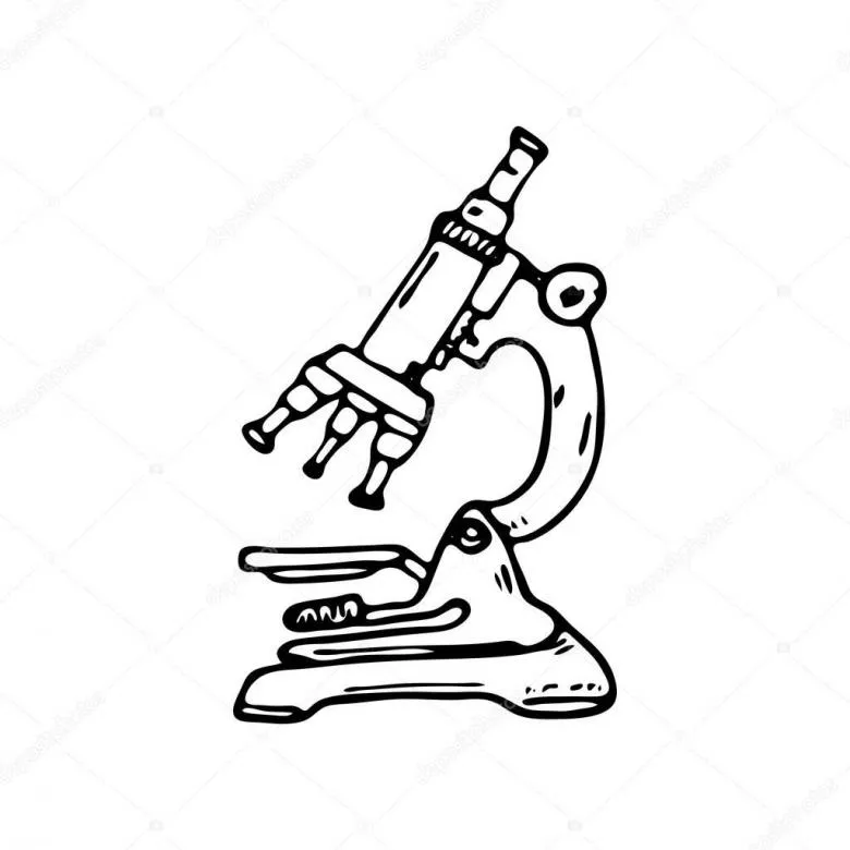 Намальований мікроскоп 