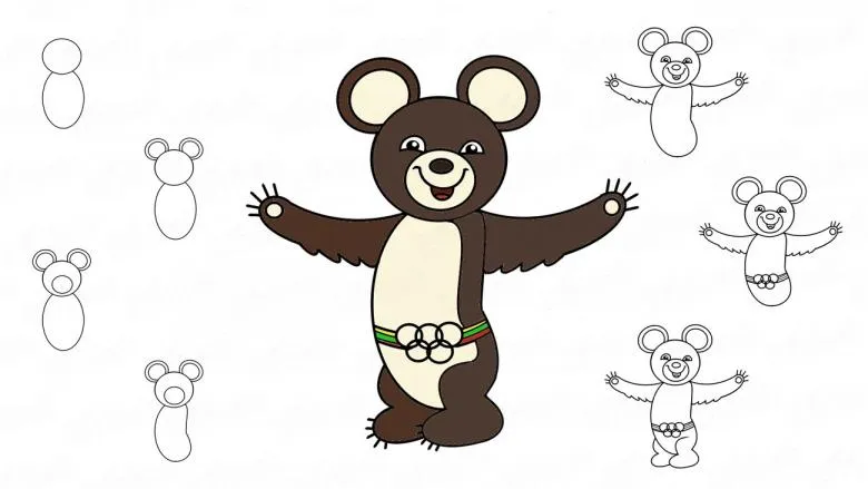 Як намалювати ведмедя поетапно олівцем - легкі майстер-класи для початківців (56 фото) i