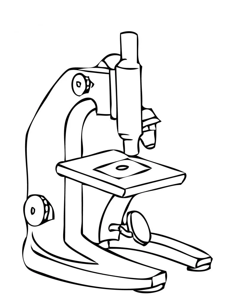 Намальований мікроскоп 