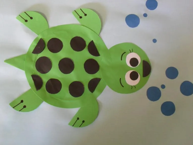 Аплікація черепахи з геометричних фігур