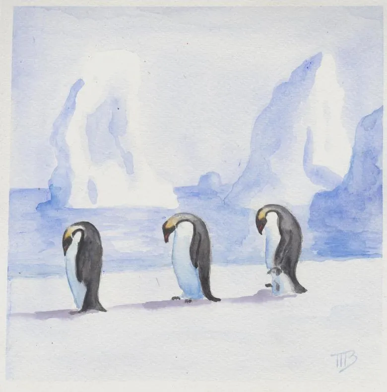 Намальований пінгвін