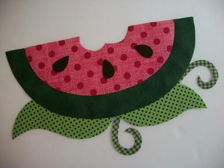 Аплікації фруктів з тканини для дітей