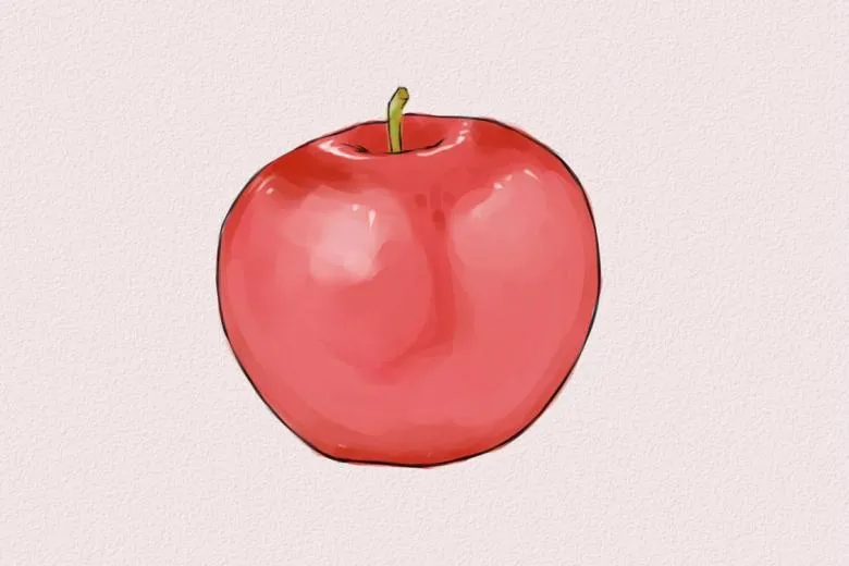 Намальоване яблуко 