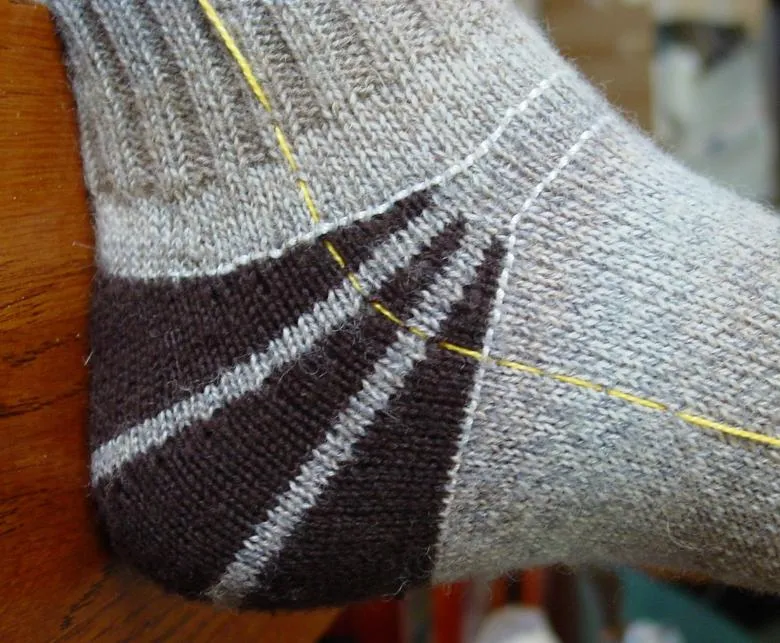 Схема в'язання п'ят шкарпеток спицями