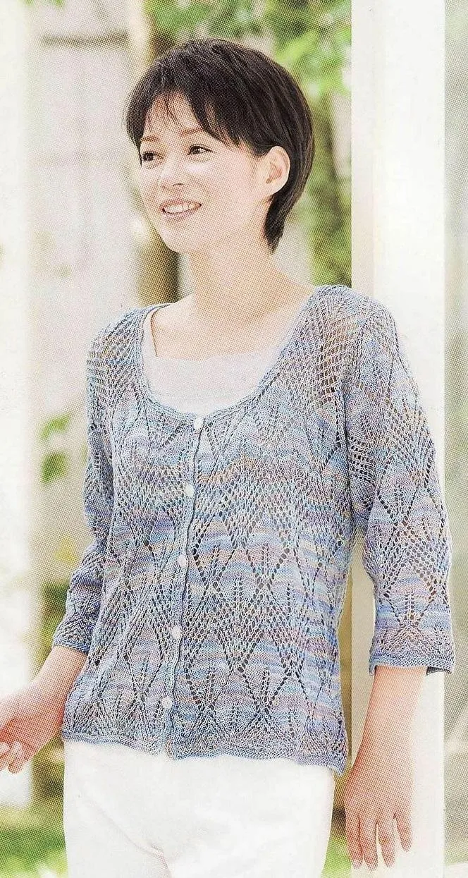 Японське в'язання жіночого светри спицями та гачком